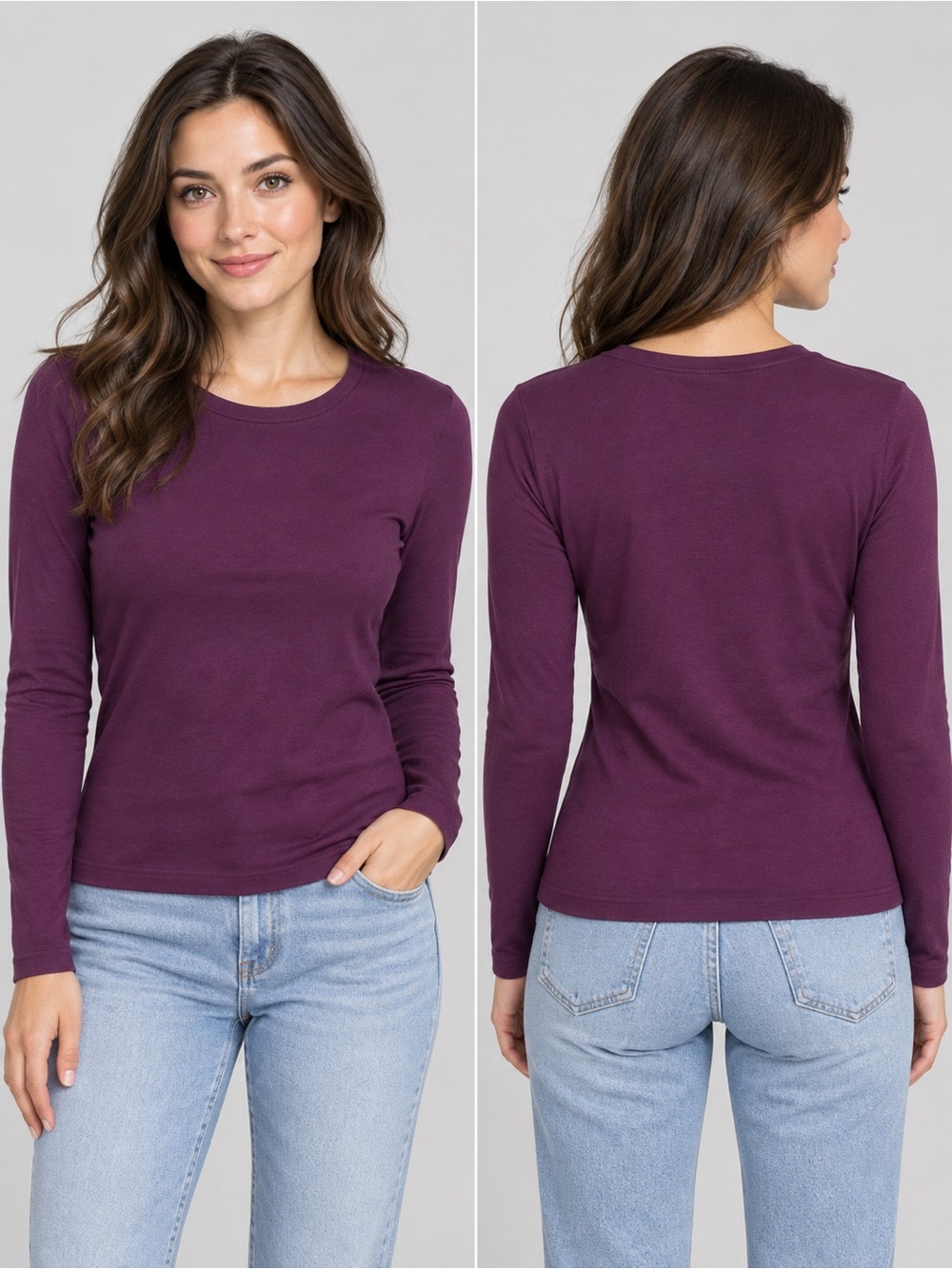 Target 🎯 a new day Long Sleeve Crewneck Top - Deep Purple